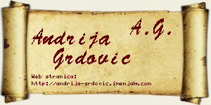 Andrija Grdović vizit kartica
